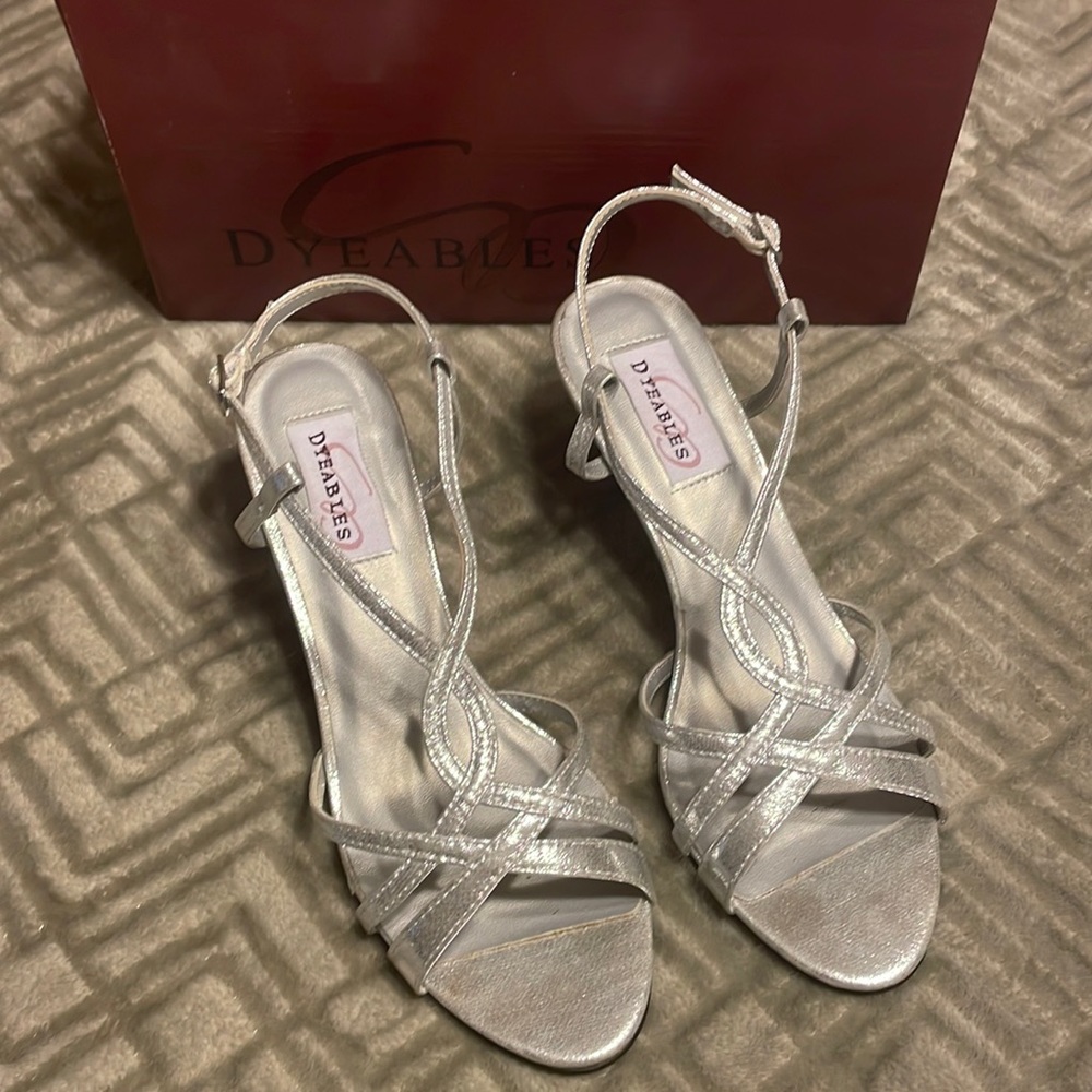 Elvira Silver Sandal by Dyeables